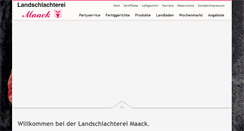 Desktop Screenshot of landschlachterei-maack.de