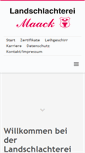 Mobile Screenshot of landschlachterei-maack.de