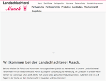 Tablet Screenshot of landschlachterei-maack.de